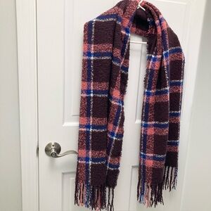 Aerie large, soft, cozy multicolored blanket scarf with Fringe 32” x 74”